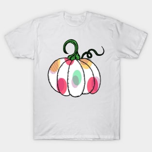 Cute Halloween Polka Dot Pumpkin Pink Yellow T-Shirt